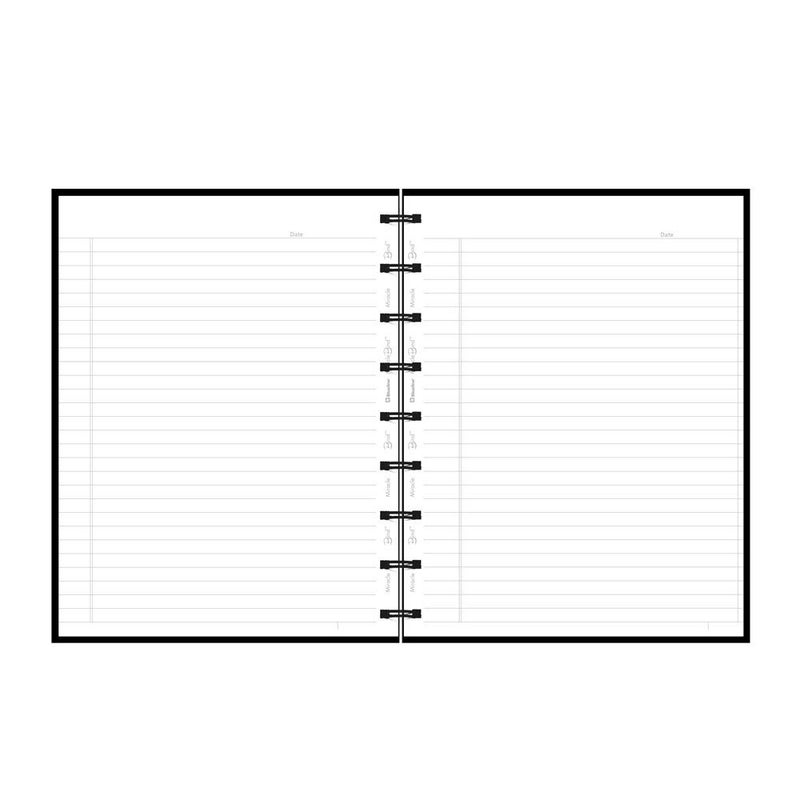 Blueline MiracleBind Notebook, Gold Collection, Black, Small, 9 1/4 x 7 1/4 inches (AF3000.02) - Image 2
